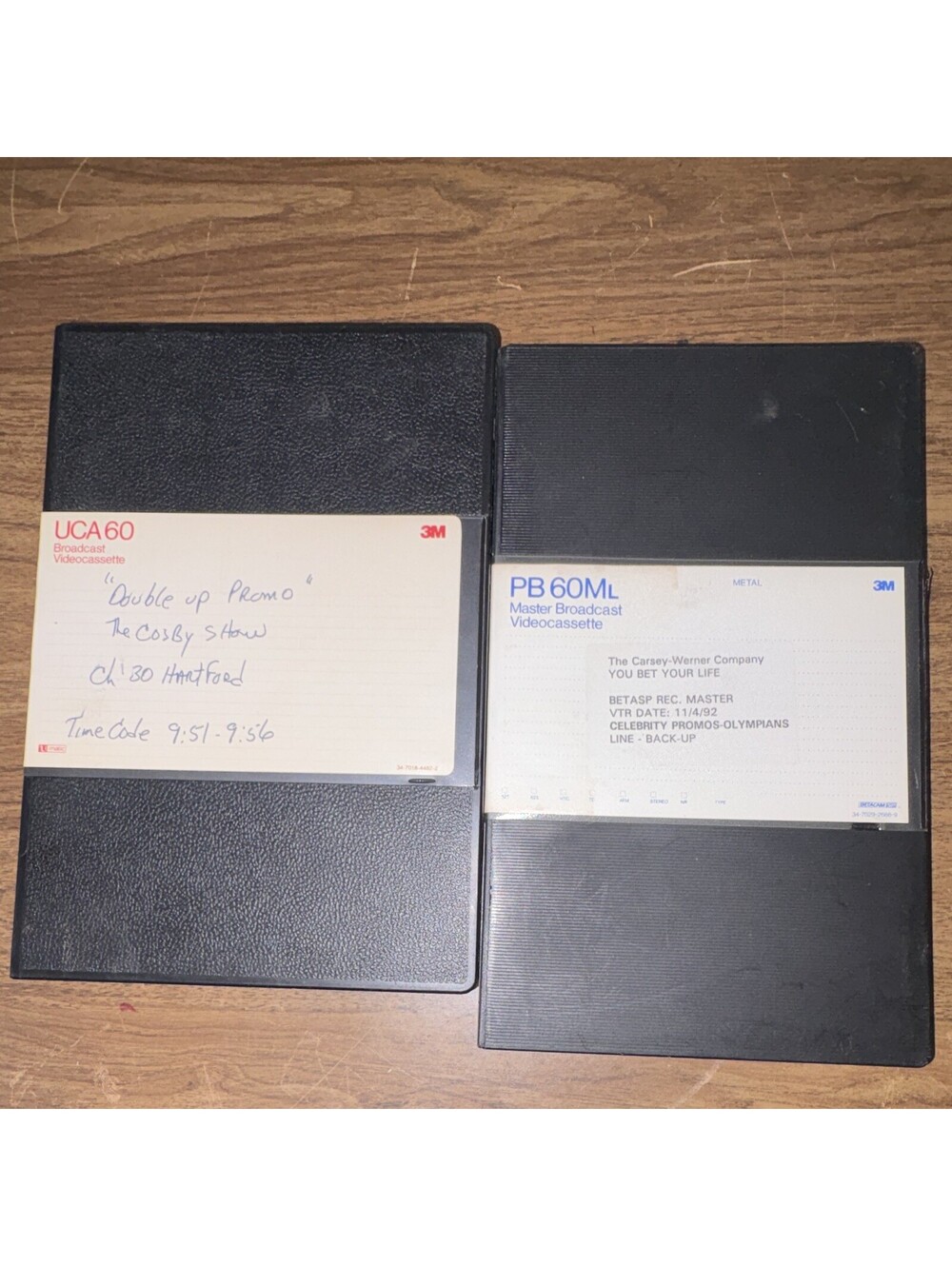 3M UCA60 U-matic & PB60ML Betacam SP Bill Cosby Broadcast Videocassette Tape Lot